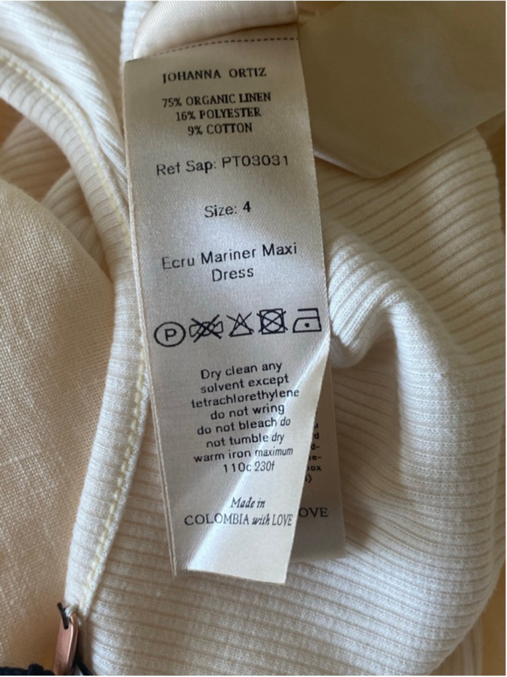 NWT Johanna Ortiz Ecru Mariner Maxi Dress Size 4 - Picture 6 of 6